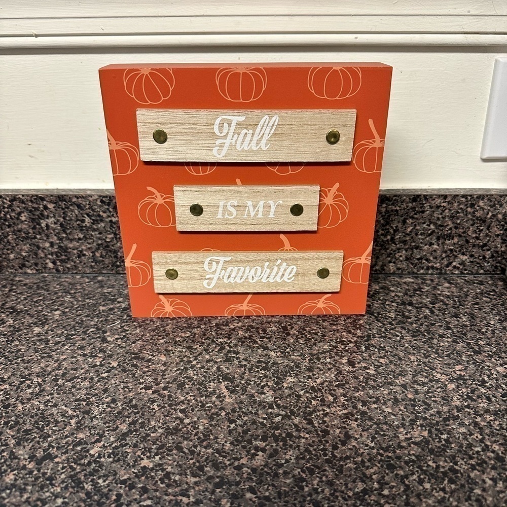 Fall Wooden Block Decor